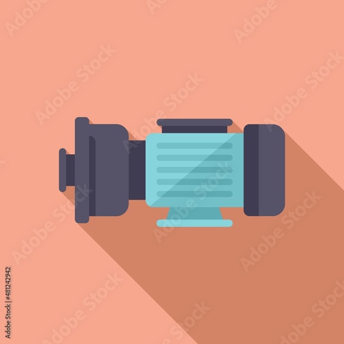 Pool generator icon flat vector. Pump maintenance