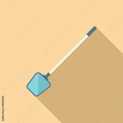 Cleaning pool tool icon flat vector. Swim travel