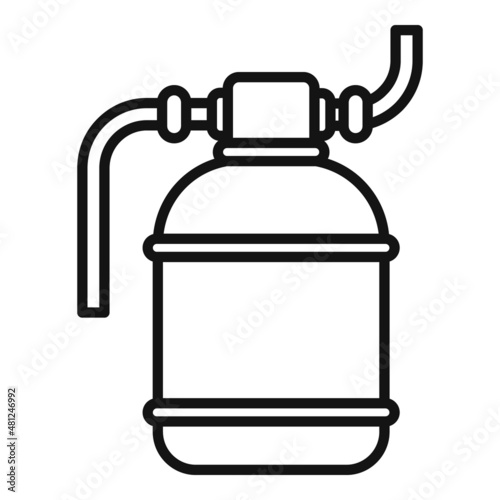 Pool tank icon outline vector. Pump cleaning