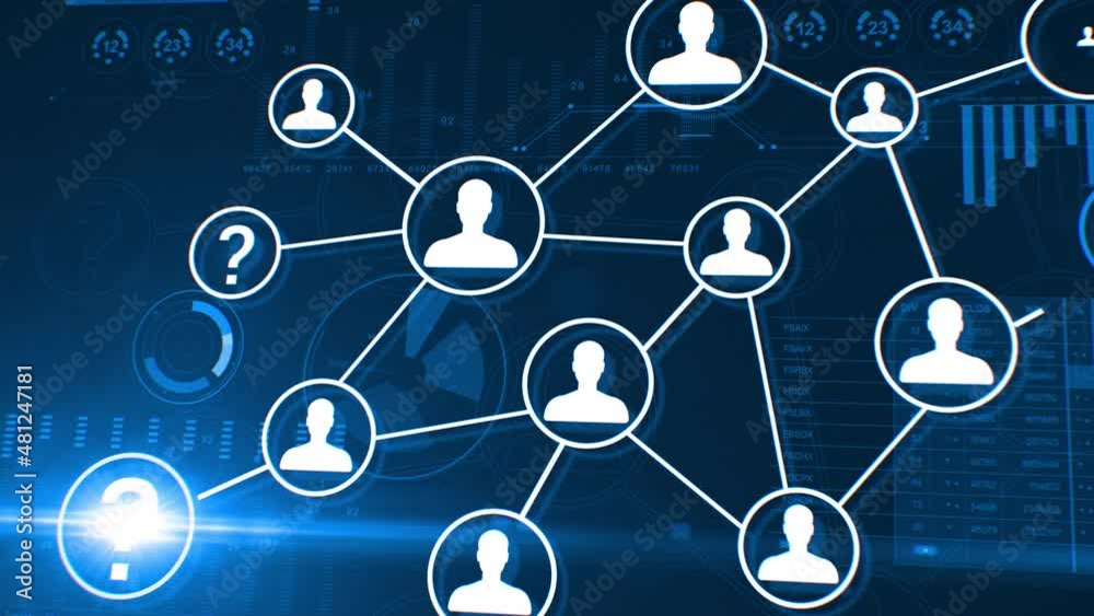 Social Network Growing 3d Animation. Beautiful Digital Blue Interface with Icons and Links Over the Business Graphs and Charts. Cyberspace Media Environment. Tech and Financial Concept. 4k 3840x2160. Social Network Growing 3d Animation. Beautiful Digital Blue Interface with Icons and Links Over the Business Graphs and Charts. Cyberspace Media Environment. Tech and Financial Concept. 4k 3840x2160.