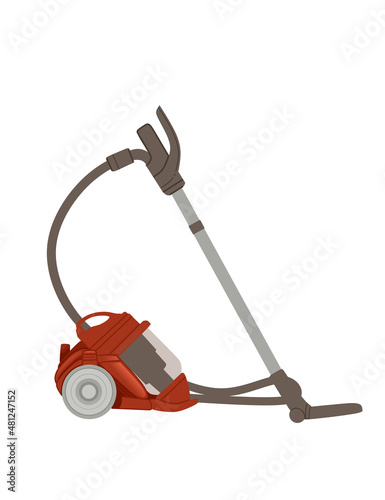 Vacuum cleaner for home usage classic design vector illustration