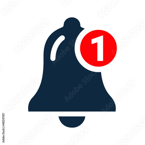 Notification, alert, bell, message, notify icon. Simple vector sketch.