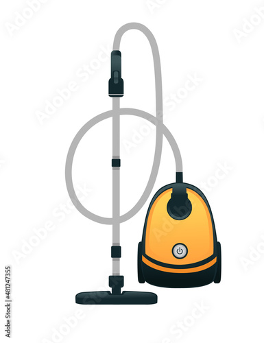Vacuum cleaner set portable industrial home and robot vacuums vector illustration