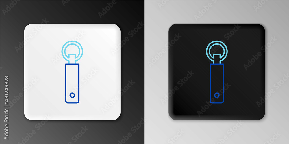 Line Bottle opener icon isolated on grey background. Colorful outline concept. Vector Line Bottle opener icon isolated on grey background. Colorful outline concept. Vector