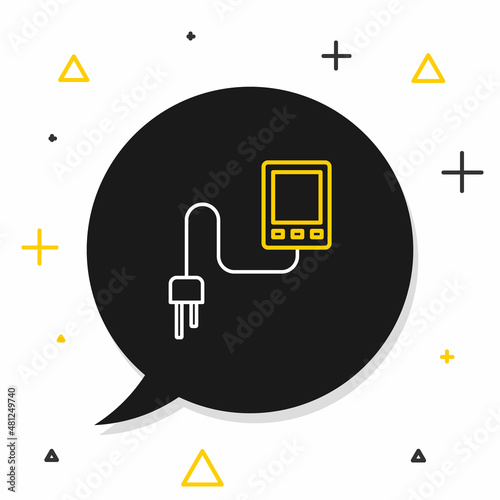Line Sensor icon isolated on white background. Colorful outline concept. Vector