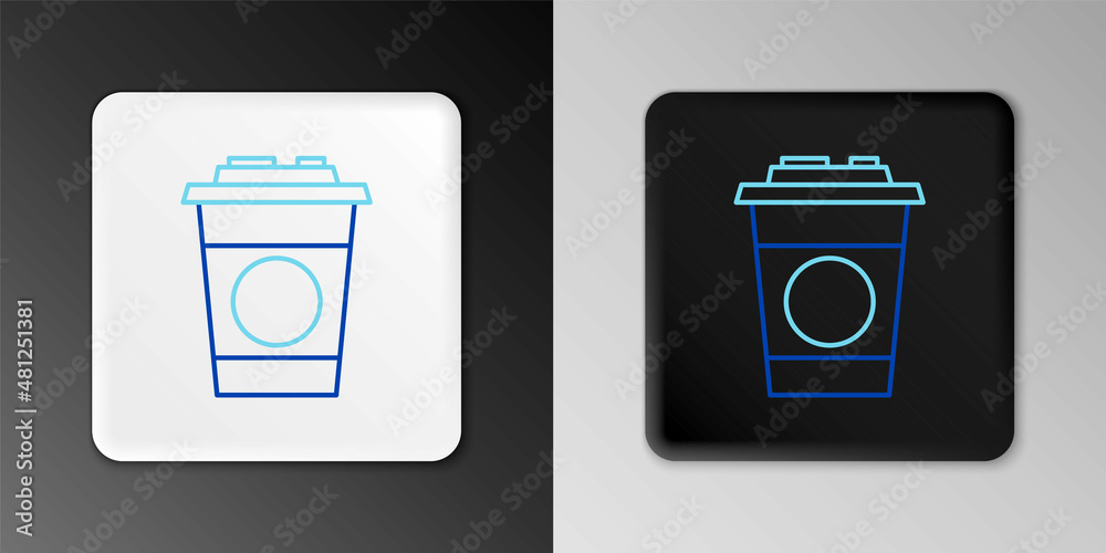 Line Paper glass icon isolated on grey background. Soda drink glass. Fresh cold beverage symbol. Colorful outline concept. Vector Line Paper glass icon isolated on grey background. Soda drink glass. Fresh cold beverage symbol. Colorful outline concept. Vector