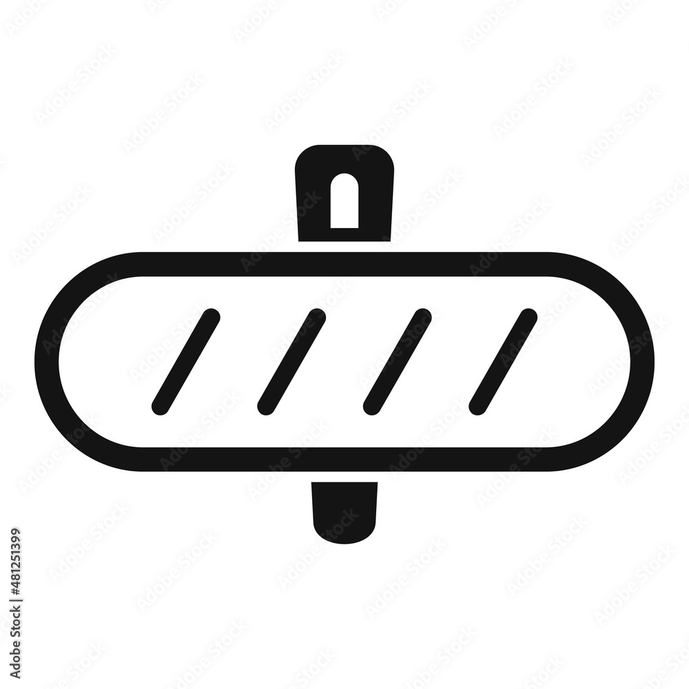 Car indoor mirror icon simple vector. View salon