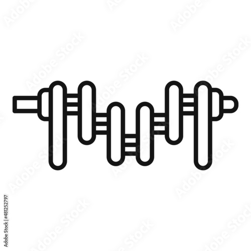 Crankshaft icon outline vector. Car piston