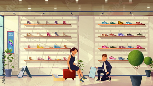 shopping in mall