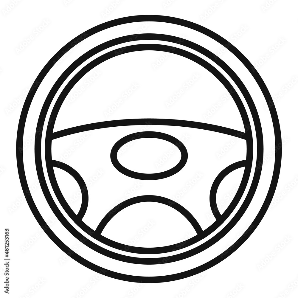 Car steering wheel icon outline vector. Auto sport Car steering wheel icon outline vector. Auto sport