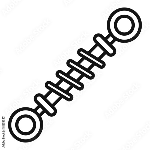 Car spring icon outline vector. Part shock