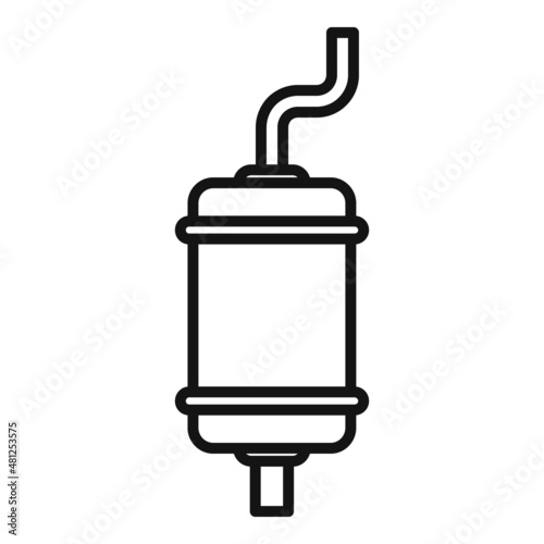 Exhaust pipe icon outline vector. Auto motor