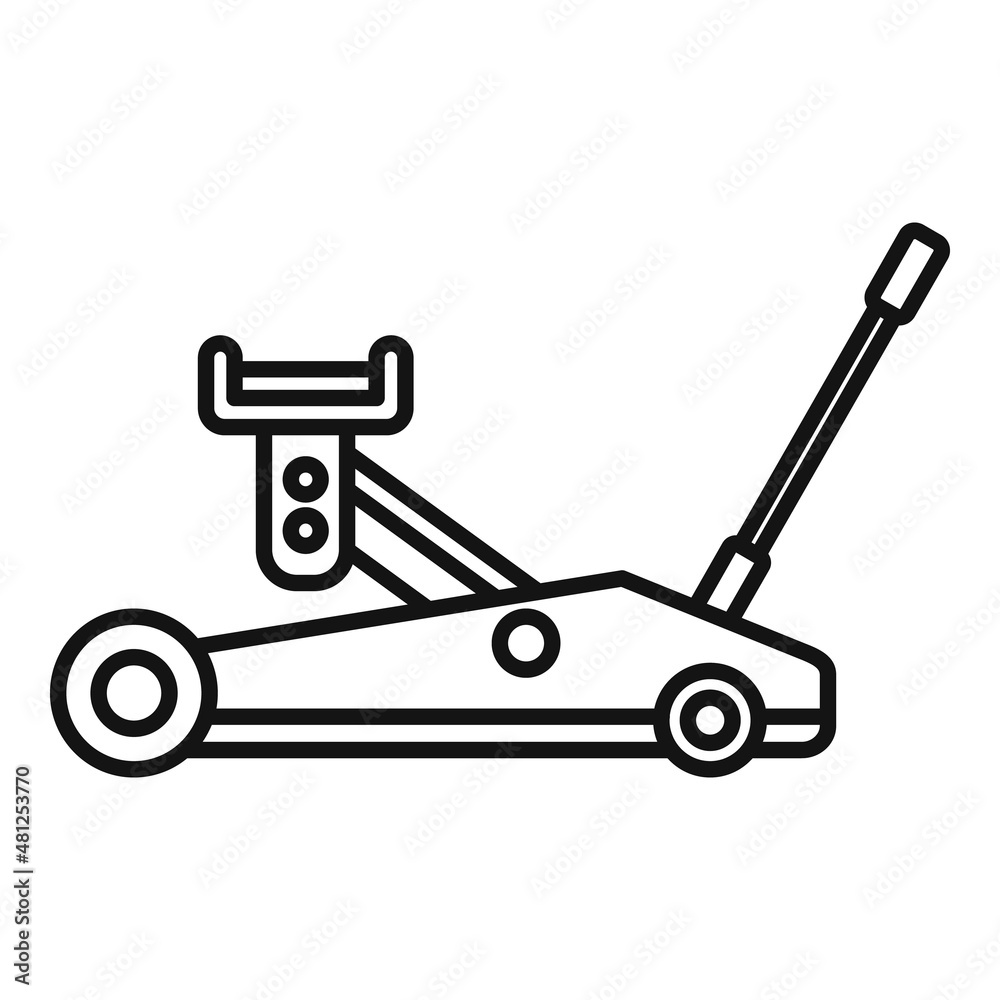 Car lift icon outline vector. Repair auto Car lift icon outline vector. Repair auto