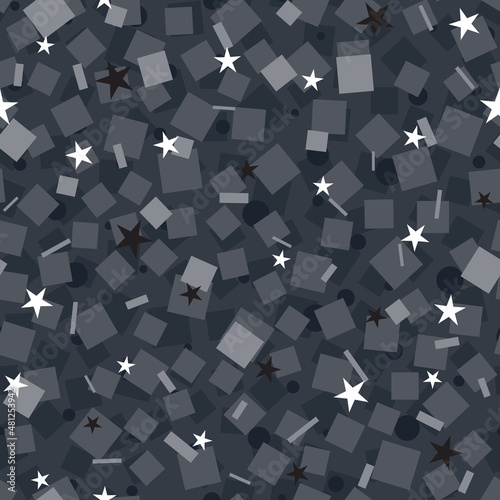Billede på lærred Abstract vector seamless pattern with lightning bolts, crystal balls and yellow