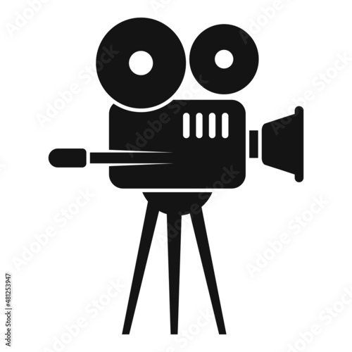 Movie camera icon simple vector. Film cinema