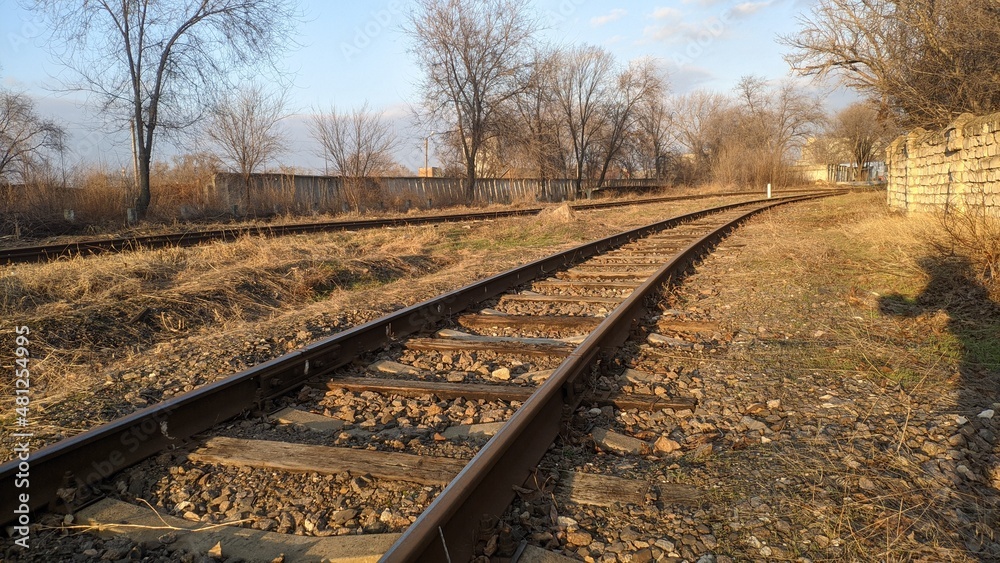 Fototapeta premium railway in the countryside