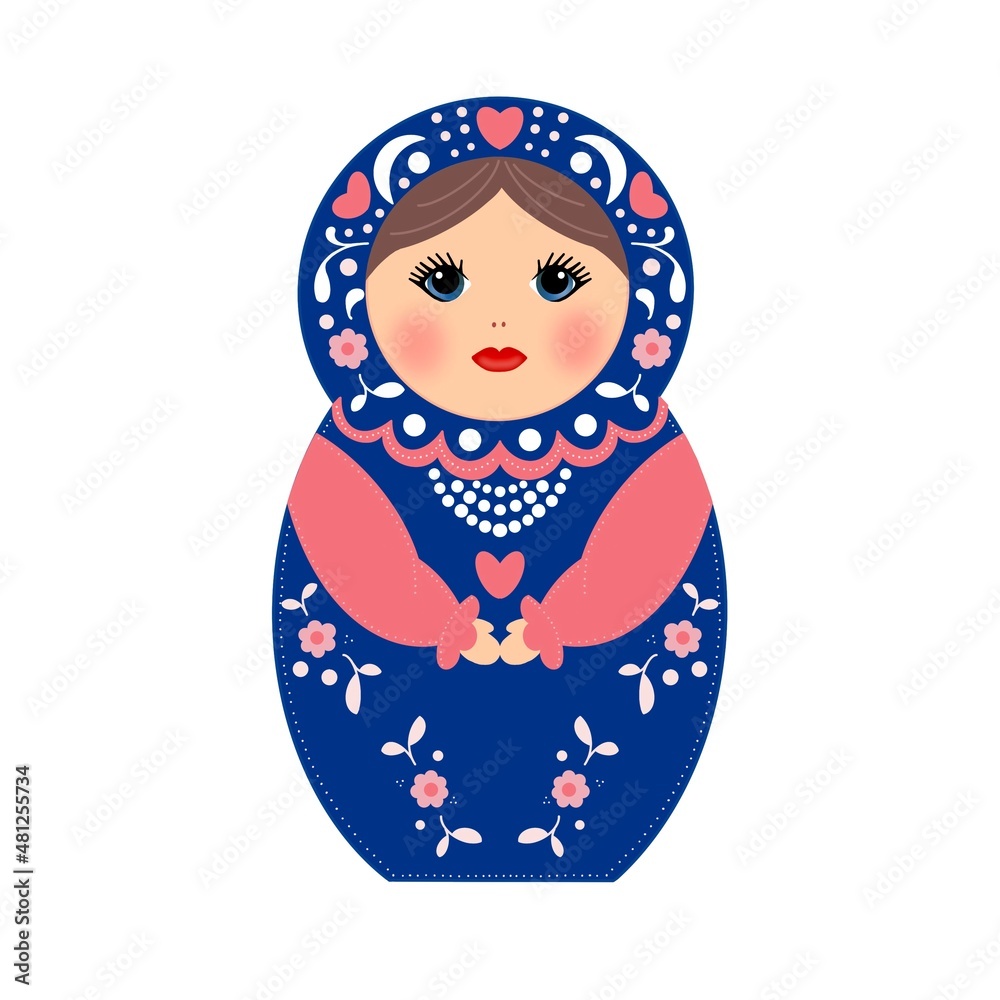 russian doll isolated on white, matrioshka, matrioska, matrioscka russian doll isolated on white, matrioshka, matrioska, matrioscka
