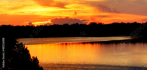 Fototapeta Naklejka Na Ścianę i Meble -  Color full sunset in amazon