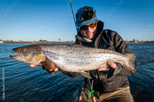 Sunny sea trout fishing day