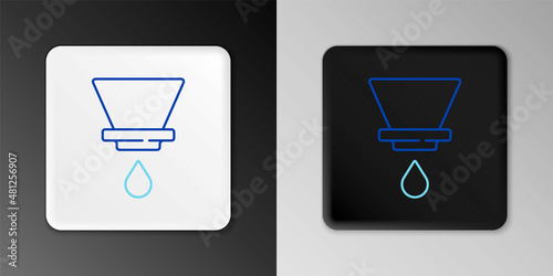 Line V60 coffee maker icon isolated on grey background. Colorful outline concept. Vector