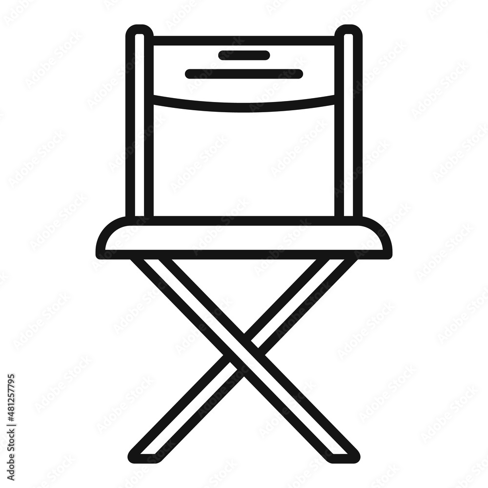 Cinema director chair icon outline vector. Video movie Cinema director chair icon outline vector. Video movie
