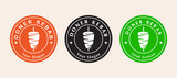 Doner kebab logo for restaurants and markets. Doner kebab logo template. EPS10 vector illustration.