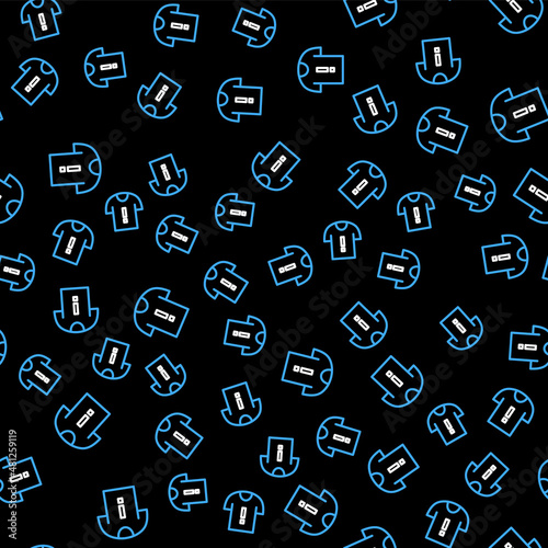 Line T-shirt protest icon isolated seamless pattern on black background. Vector