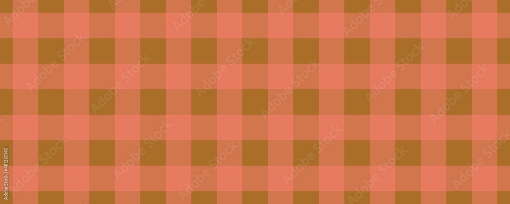 Banner, plaid pattern. Brown on Salmon color. Tablecloth pattern. Texture. Seamless classic pattern background. Banner, plaid pattern. Brown on Salmon color. Tablecloth pattern. Texture. Seamless classic pattern background.