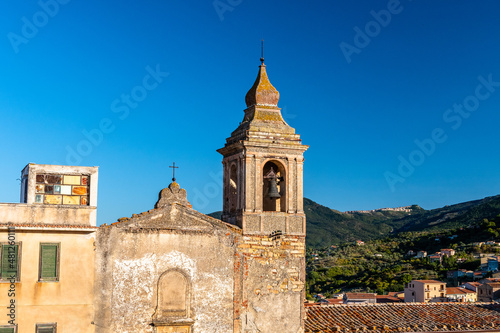 Saint Mary church in castle square. Castelbuono, Madonie mountains, Sicily