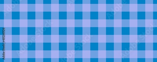 Banner, plaid pattern. Blue on Lavender color. Tablecloth pattern. Texture. Seamless classic pattern background.