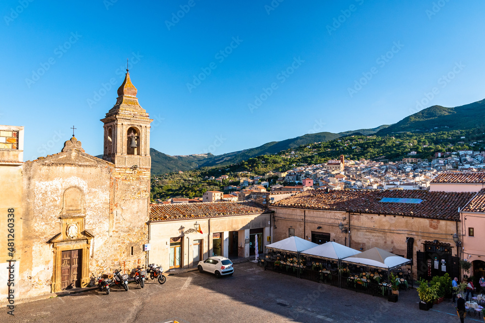 Saint Mary church in castle square. Castelbuono, Madonie mountains, Sicily