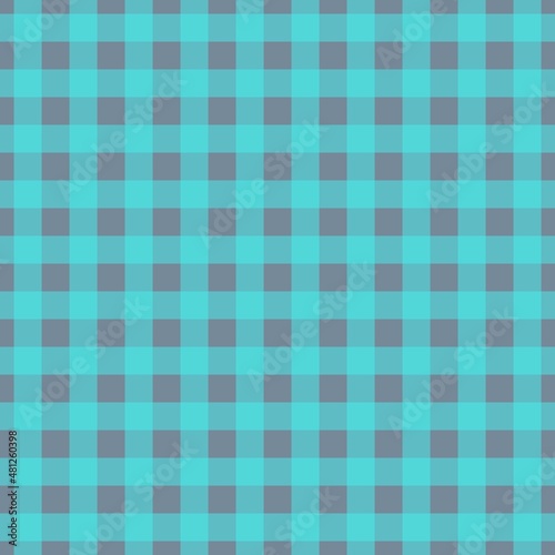Plaid pattern. Light Slate Grey on Cyan color. Tablecloth pattern. Texture. Seamless classic pattern background.