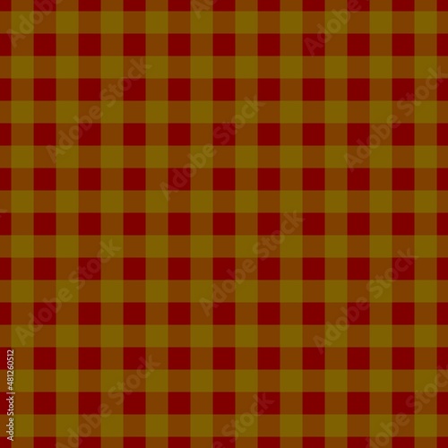 Plaid pattern. Maroon on Olive color. Tablecloth pattern. Texture. Seamless classic pattern background.