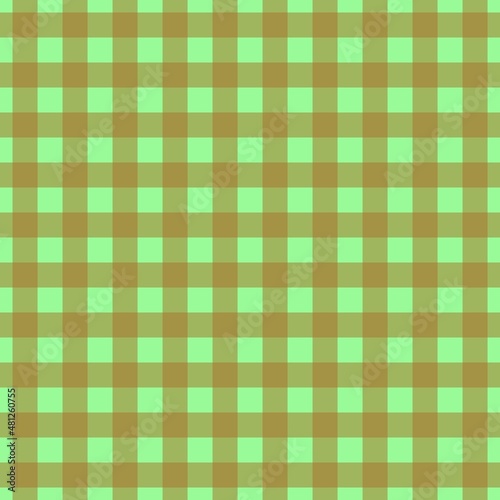 Plaid pattern. Pale Green on Brown color. Tablecloth pattern. Texture. Seamless classic pattern background.