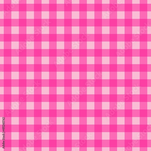 Plaid pattern. Pink on Deep pink color. Tablecloth pattern. Texture. Seamless classic pattern background.
