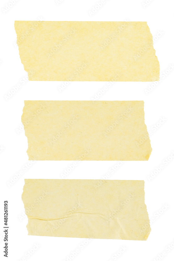 wrinkled adhesive tape isolated on white background