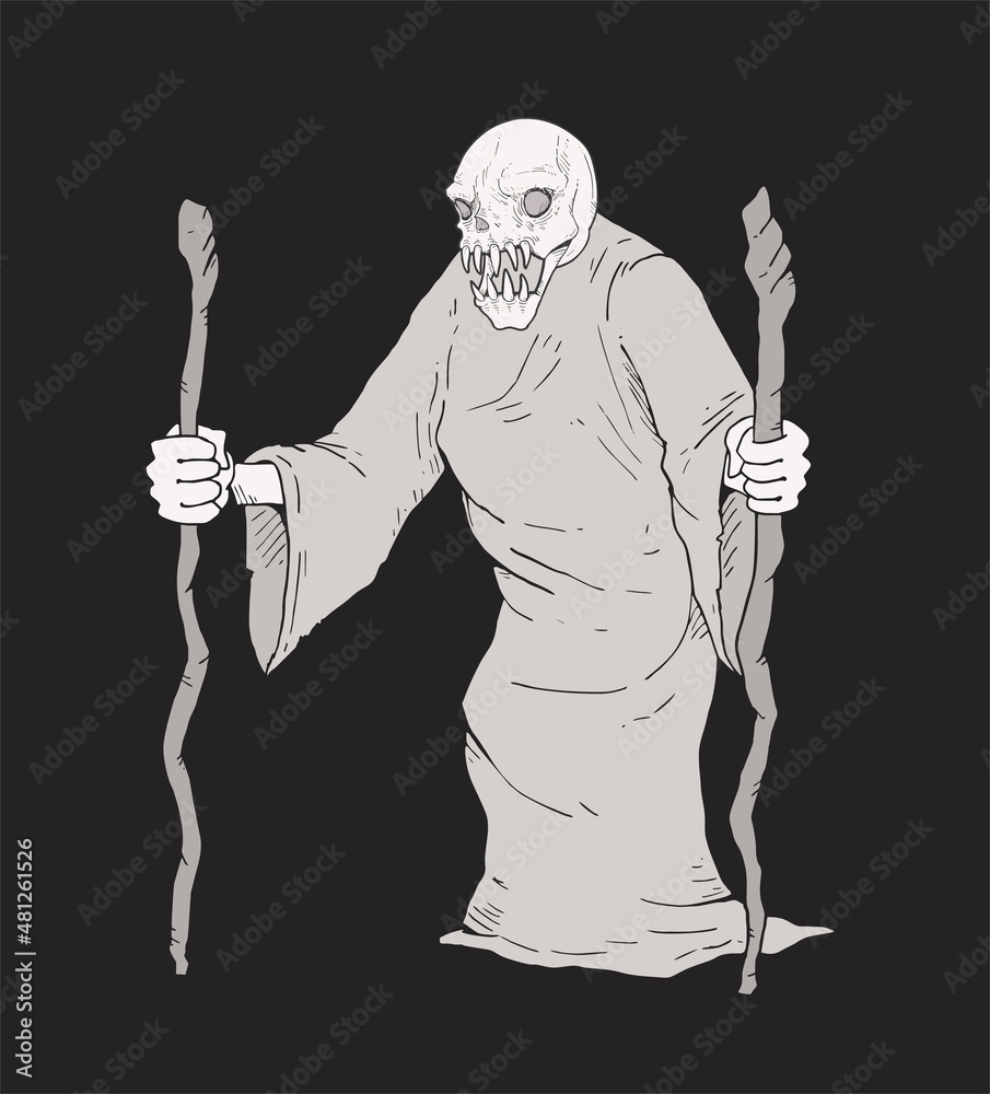 Old dead man draw Stock Vector Adobe Stock