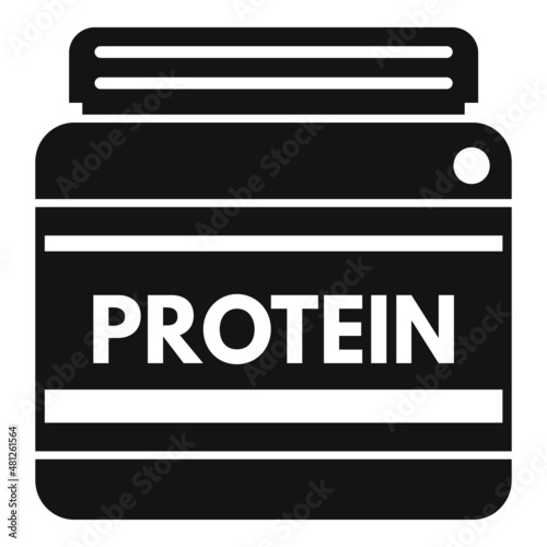 Mass gym food icon simple vector. Protein supplement