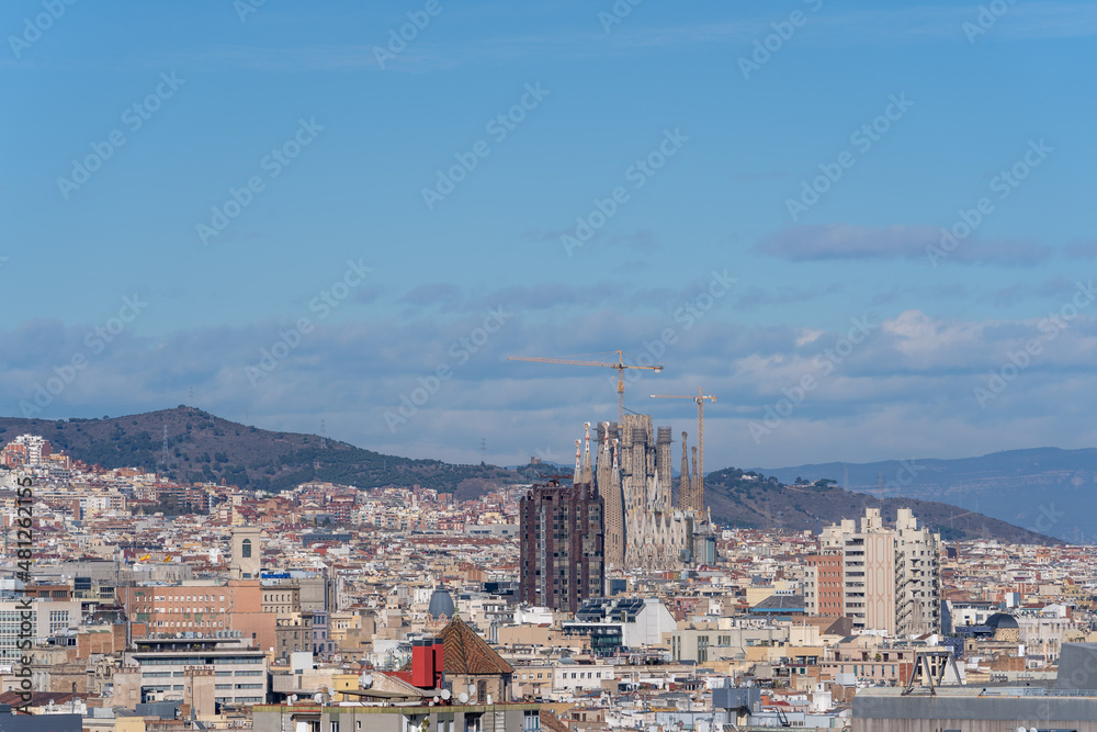 Barcelona view of the city, 