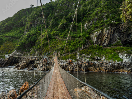 The suspension bridge of storm river mouth in the Tsitsikamma national park Garden route