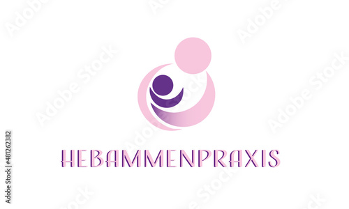 Hebammen Logo, Hebammenpraxis Logo, Mutter und Kind Logo