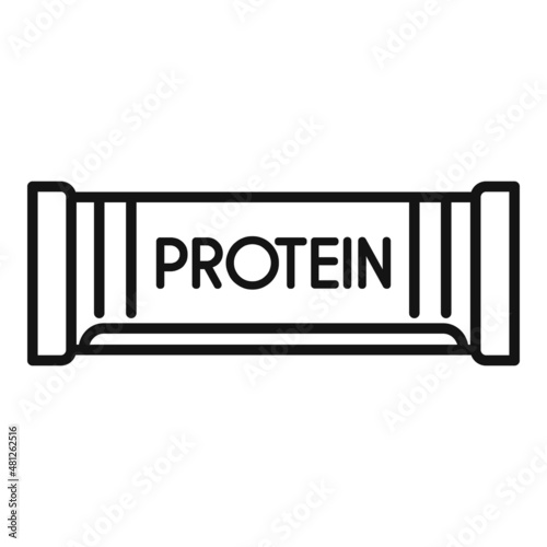 Fitness protein icon outline vector. Sport nutrition