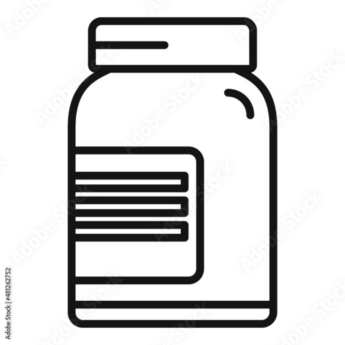 Drink protein icon outline vector. Pack food