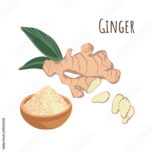 Seasoning ginger spice for cooking