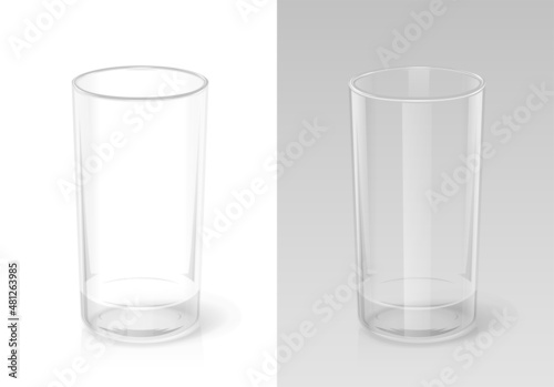 Glass for drink. Kitchen tableware, Isolated on white background. Eps10 vector illustration.