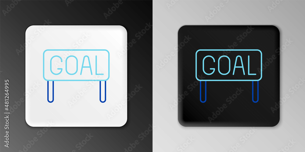 Line Goal soccer football icon isolated on grey background. Colorful outline concept. Vector Line Goal soccer football icon isolated on grey background. Colorful outline concept. Vector