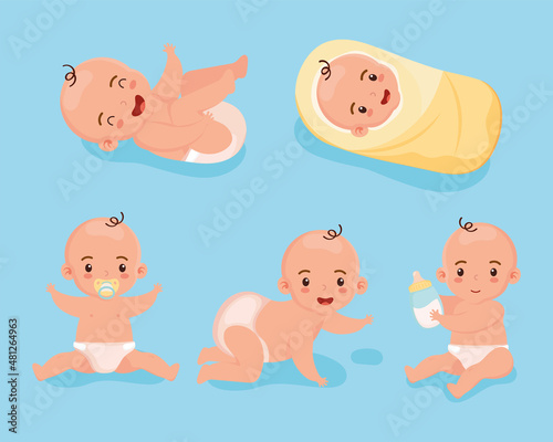 five little babies characters