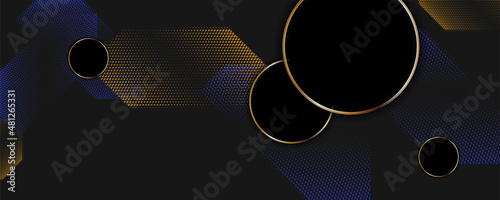 Christmas gold design black background abstract shiny color golden Stock vector eps