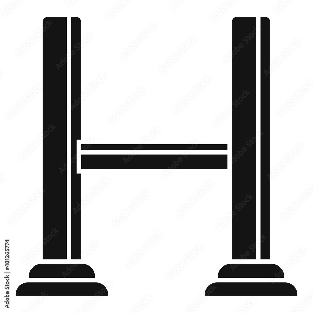 Metal car lift icon simple vector. Auto repair Metal car lift icon simple vector. Auto repair