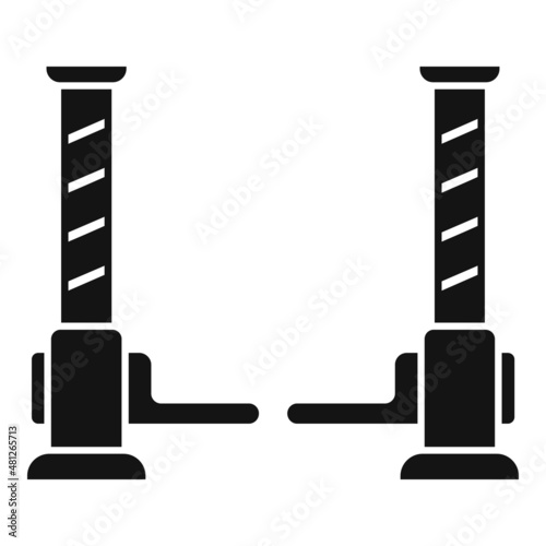 Interior car lift icon simple vector. Auto garage